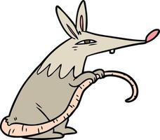 Cartoon cute rat vector