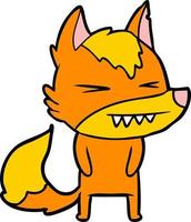 Cartoon cute fox vector