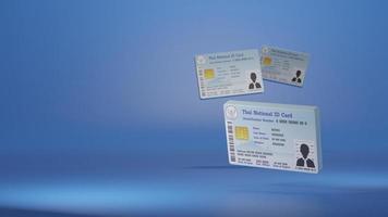 Thailand id card. Isometric of Thailand id card 3d Rendering. photo