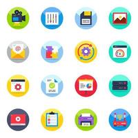 Pack of Ui Flat Icons vector