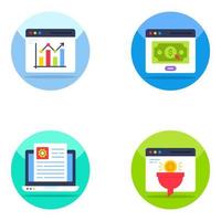 Pack of Business Flat Icons vector