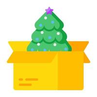 un diseño de icono de árbol de navidad vector