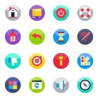 paquete de iconos planos ux vector