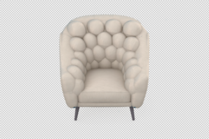 sillón isométrico aislado 3d render png