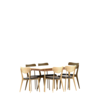 rendu 3d de l'ensemble de table isométrique png