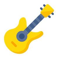 A string musical instrument, guitar icon vector