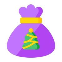 Modern design icon of christmas bag vector