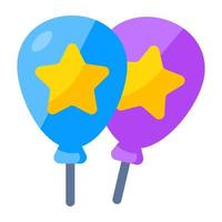 Balloons icon, decorative accessory vector