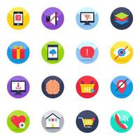 Pack of Ui and Ux Flat Icons vector