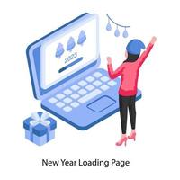 New Year Loading Page vector