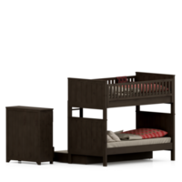 render 3d de dormitorio isométrico png