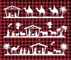 patrón de navidad y año nuevo en buffalo plaid. fondo festivo para diseño e impresión esp10 vector