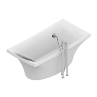 Isometric bathroom items 3D isolated render png