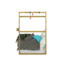 isometrico Camera da letto 3d rendere png