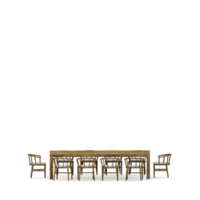 conjunto de mesa isométrica renderização 3d png