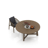 conjunto de mesa isométrica renderização 3d png