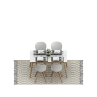 Isometric Table Set 3D render png