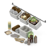 isometrische badkamer items 3d geïsoleerd geven png