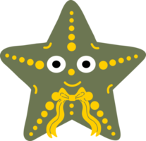 estrela do mar de estilo desenhado à mão png