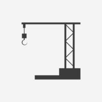 crane, construction, building, tower icon vector isolated sign