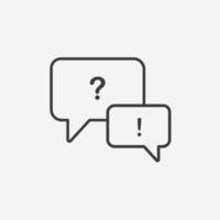 chat icon vector isolated. question, speech, help, conversation symbol sign