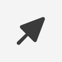 trowel tool isolated icon vector on grey background