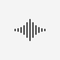 music, sound, equalizer, wave, voice icon vector isolated
