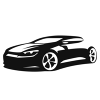 Sports car png Silhouette black logo