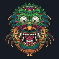 barong face ornament vector