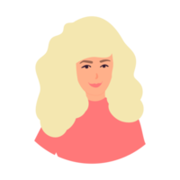 avatar de una mujer rubia png
