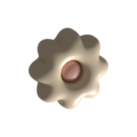 ilustração de renderização 3d de flor de camomila png