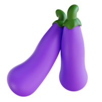 3d illustratie aubergine dankzegging png