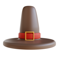 chapéu de ação de graças de ilustração 3D png