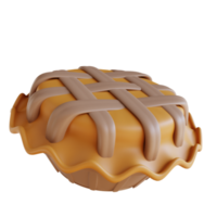 bolo de ação de graças de ilustração 3d png