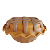 bolo de ação de graças de ilustração 3d png