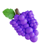 uvas de acción de gracias de ilustración 3d png