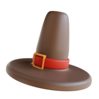 sombrero de acción de gracias de ilustración 3d png