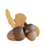 3d illustration pomme de pin de thanksgiving png