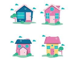 Houses Collection Illustration vector