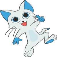 desenho de gato azul png