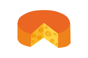 Round Cheese with Few Slices png