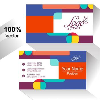 multi color abstract card template design Vector illustration
