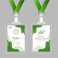 Green Natural design id cards template vector