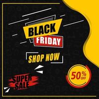 black friday modern sale design background vector