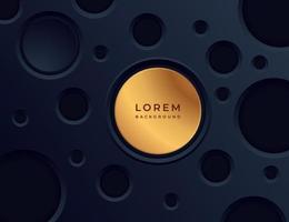 Abstract black and gold circle shapes background Template. vector