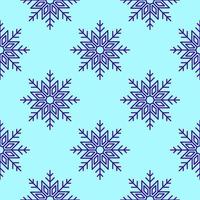 Seamless pattern of big snowflakes on vivid blue background for textile, clothing, print, backgrounds, postcard. Winter, Christmas and New Year concept vector
