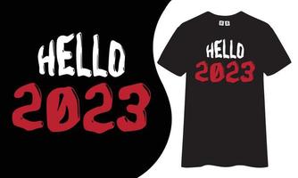 Happy new year 2023 t shirt design. vector