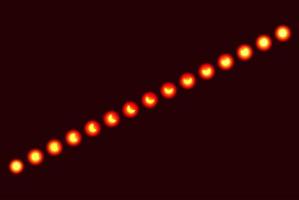Sequence of solar eclipse in Kyiv, Ukraine. March 20, 2015 photo