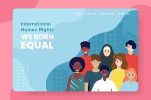 Human Rights Landing Page vector