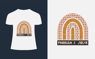 cita de concepto de maestro de diseño de camiseta de matemáticas - problema igual resolver vector